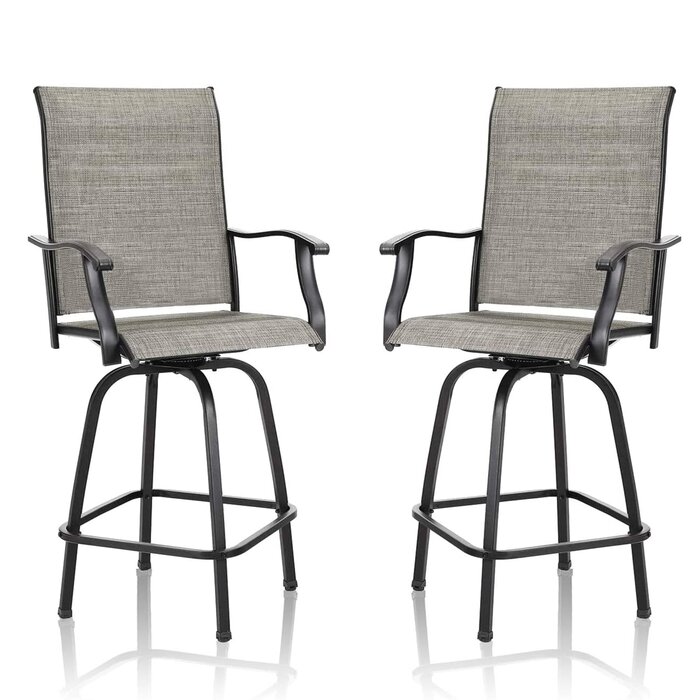 Outdoor Swivel Bar Stools Bar Height Patio Chairs%252C Set Of 2 